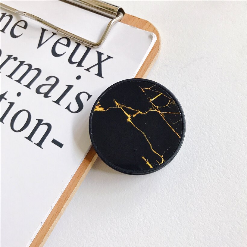 Glänzend Beliebte Marmor Ausbau Telefon Stehen Griff Finger Rring Unterstützung Anti-Herbst Runde Faltbare Handy Halter für iPhone 11: style 17