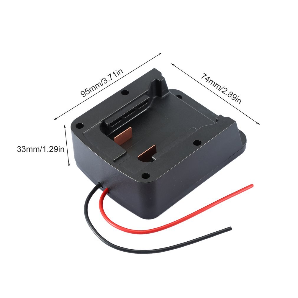 Right Angle Battery Adapter With DIY 2 Wiring Output for Milwaukee 18V M18 XC18 Dock Power Connector Black