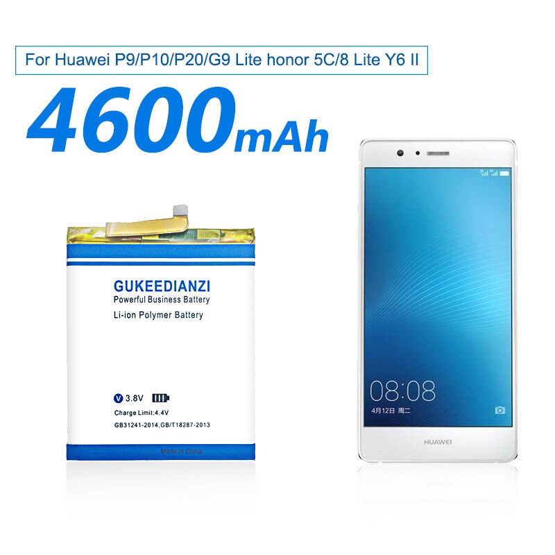 GUKEEDIANZI 4600mAh HB366481ECW Für Huawei P9/p9 Lite/honor 8/P10 Lite/y6 II/p8 Lite /P20 Lite/p9lite Batterie + Energie Bank