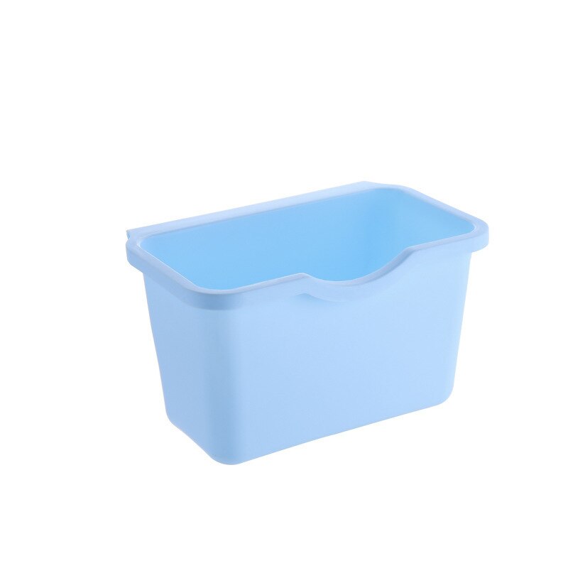 2 Size Kitchen Cabinet Door Hanging Trash Garbage Bin Can Rubbish Container Storage Boxes Cupboard Door Back Hanging Cans: S blue