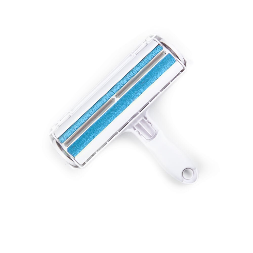 Reusable Pet Hair Remover Roller Two-way Roller Lint Sticking Removing Dog Cat Hair Furniture Carpets Clothing Automatic Clean: Blue