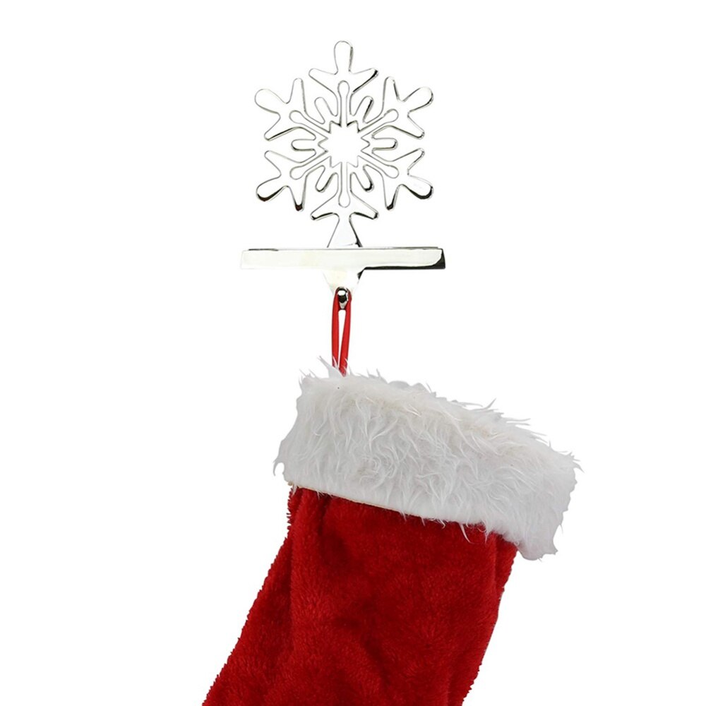 Sneeuwvlok Muur Haak Kerstsok Opknoping Houder Geschikt Voor Haard Mantel Kerst Kous Hanger Decoratie Haken