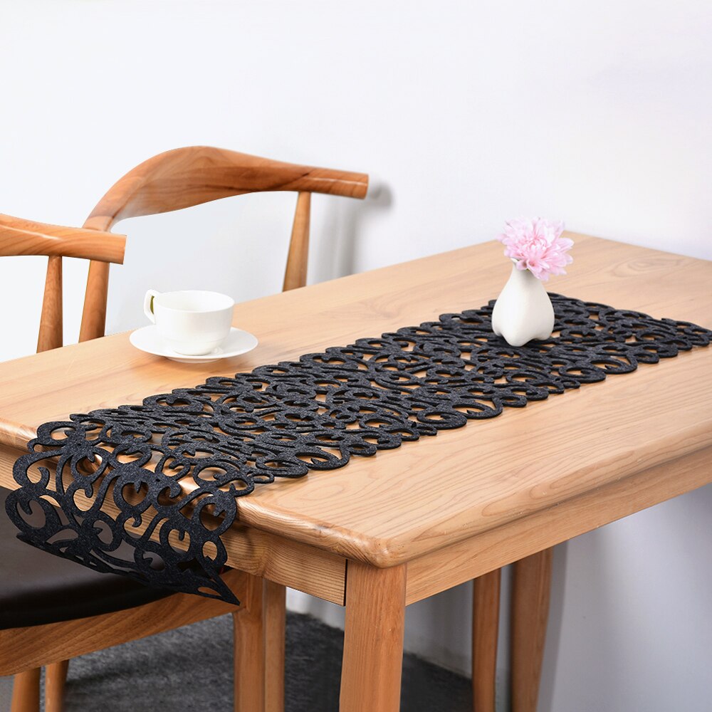 Aankomst TV Kast Tafellopers Rechthoek Voelde Holle Out Tafellopers Voor Bruiloft Decoraties Tafel Home Decor VC