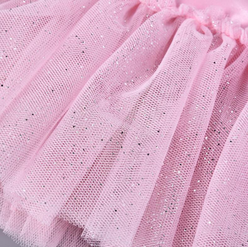 0-2T Pink Sparkle Tutu Skirt children's wear girl's spring and summer Tutu skirt with pompom bow tutu headband