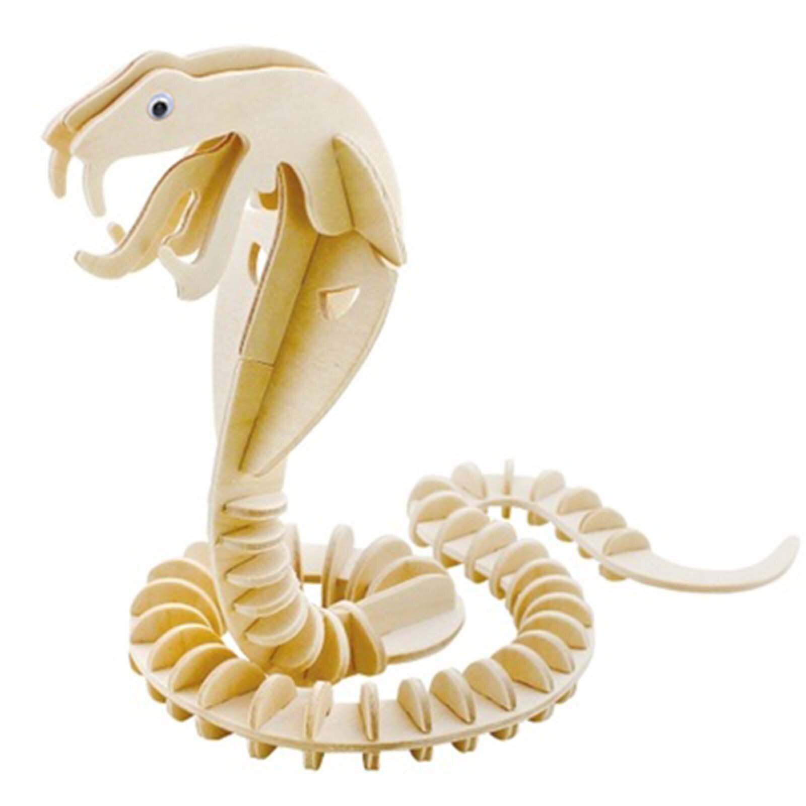 1pcs 3D In Legno giocattolo di puzzle Puzzle Tridimensionale Modello Animale Per Bambini di caratteri Regali di sviluppare la capacità di bambini di intelligenza: Snake