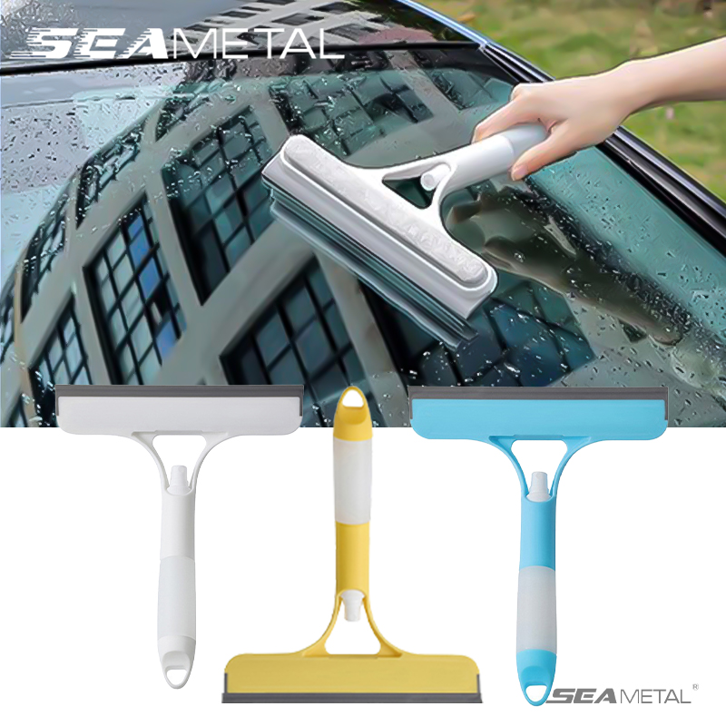 SEAMETAL limpiaparabrisas de limpieza de vidrio de coche 3 en 1 limpiador de parabrisas de ventana de puerta de coche escurridor con botella de Spray para herramienta de lavado de casa de coche