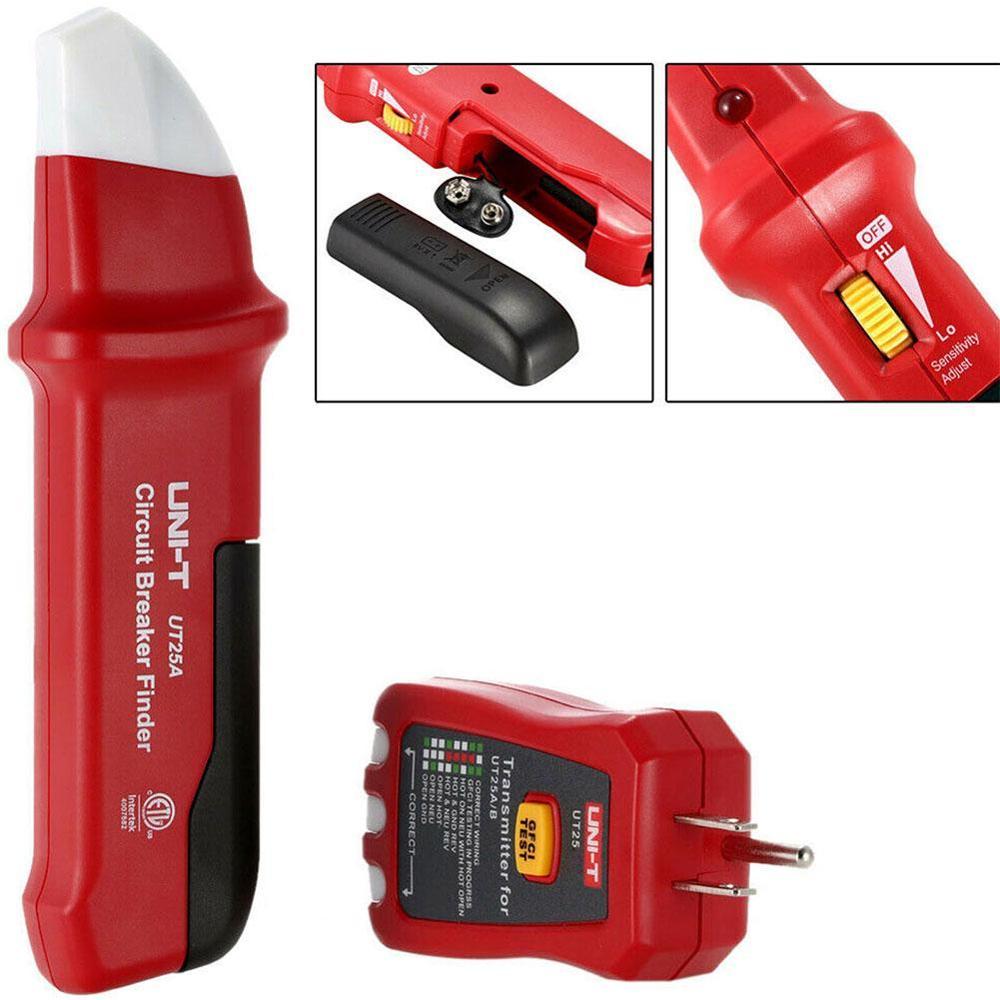 Localizador automático ut25a/ut25b fusível tomada eletricista com testador led diagnóstico-ferramenta indicador a4k9