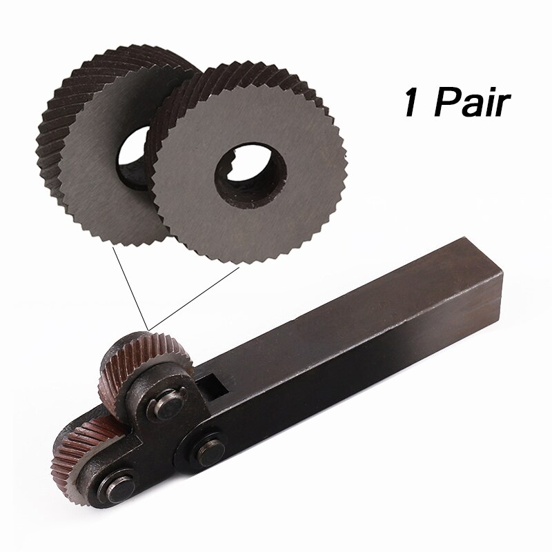 Pair of 0.5mm Gear Hob Wheel Knurled Wheel Knife Textured Knurled Lathe Embossing wheel Machine Tools Accessories