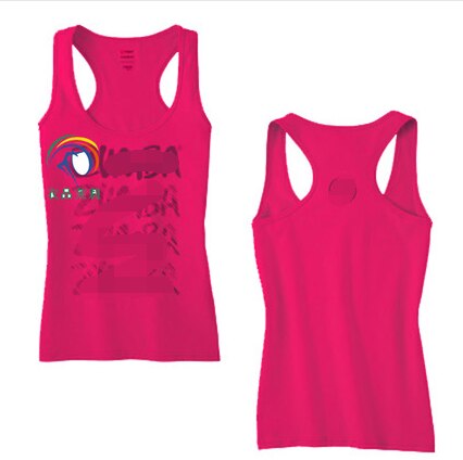 FIT FUNKY Womens Knitted cotton clothes zum fitness clothes tshirt tops vest tank T002: dt002  pink / S