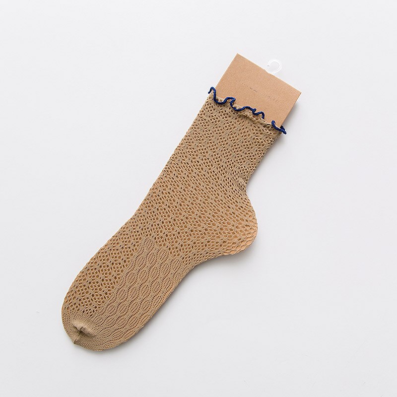 [eioisapra]hul ute blomster blondekant japan sokker mesh harajuku sokker kvinner haug haug søte sokken calcetines: 5