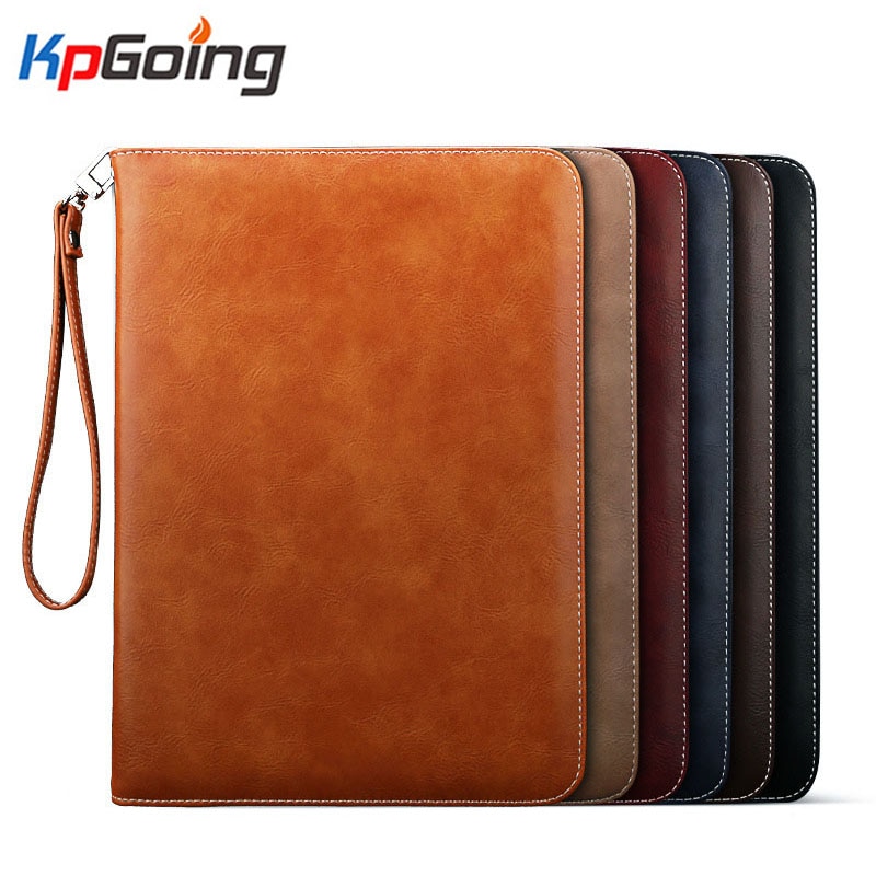 För ipad fodral läderfodral för ipad air 2 fodral flip stativ handhåll smart fodral för apple ipad air 1 för ipad 9.7