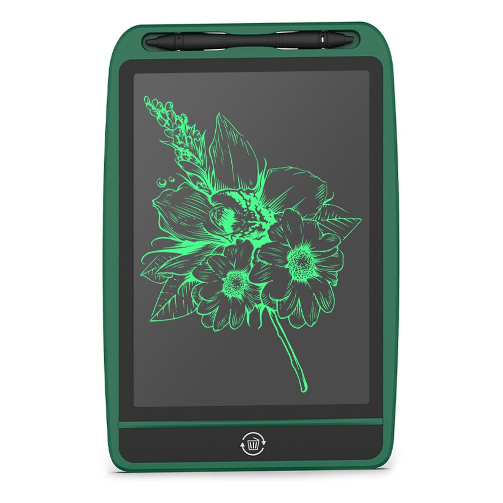 8.5/13.5 inch Mini LCD Writing Tablet Student Graffiti Kids Partially Erasable Colorful Notepad Doodling Drafting Graphics Board: 13.5  inch green