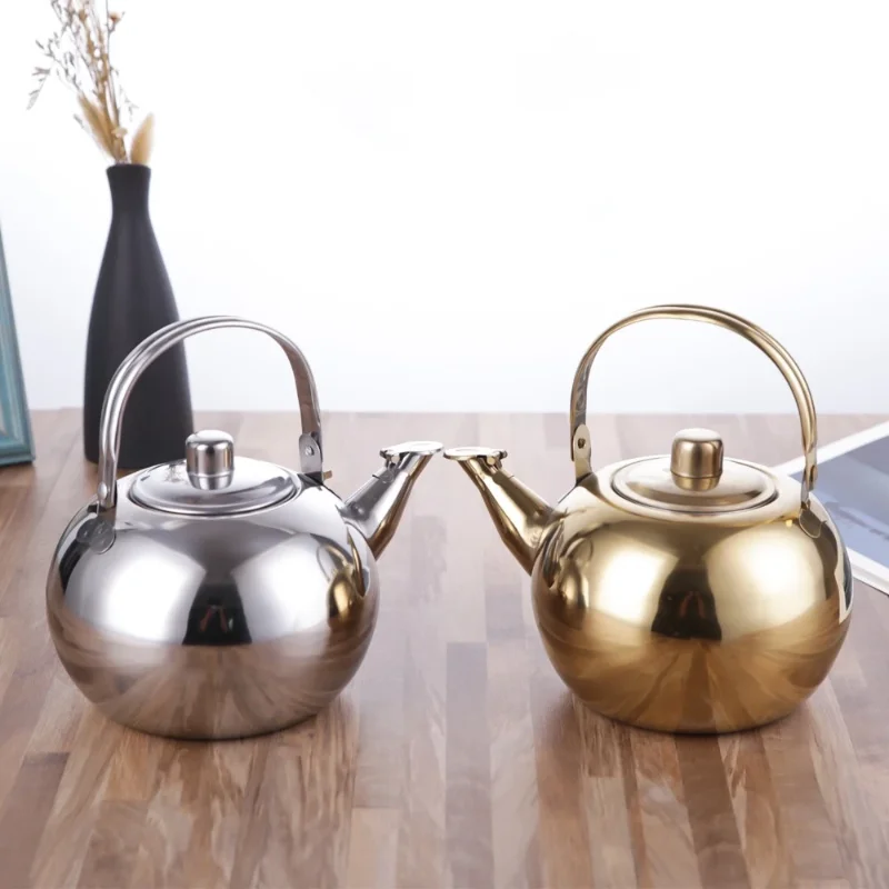 Bollitore per acqua in acciaio inossidabile Teiera con filtro infusore Bollitore per caffè verde Oolong Tè brocca casa ufficio Tè caffè utensili Pentole