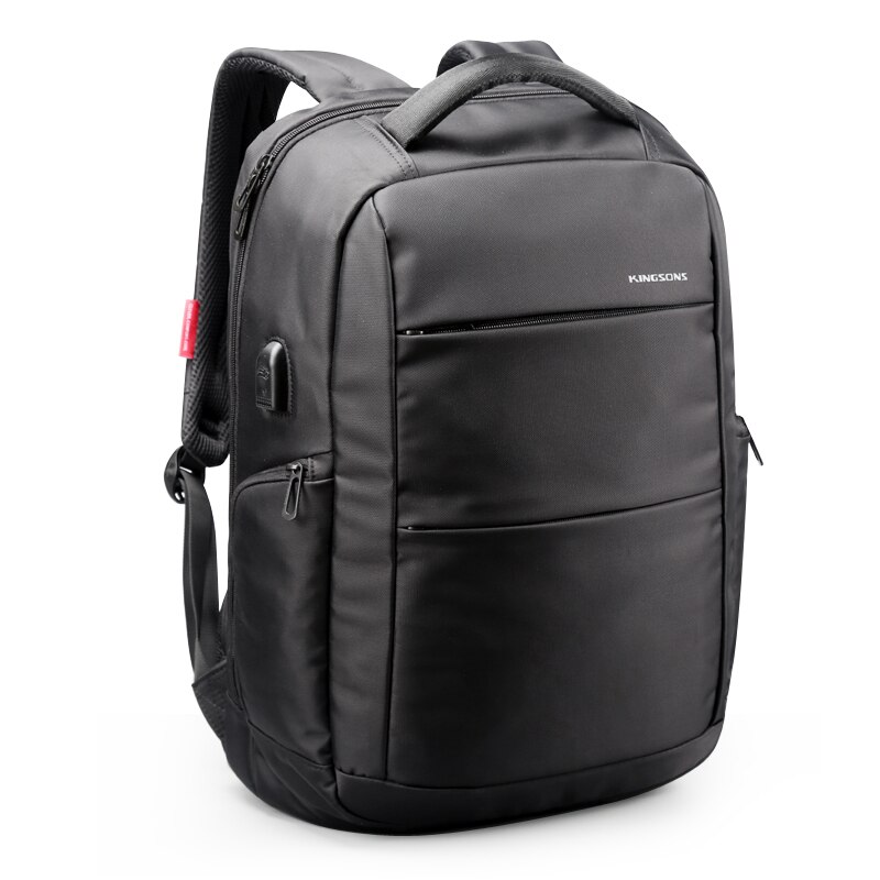 Kingsons à prova dwaterproof água das mulheres dos homens mochila 15.6 polegada portátil mochila masculino feminino sacos de escola anti-roubo para a menina do menino adolescente: Black