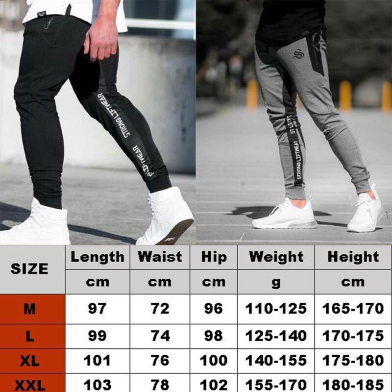 M-XXL Men Long Casual Sport Pants Gym Slim Fitness Trousers Running Joggers Bodybuilding Workout Skinny Sweatpants