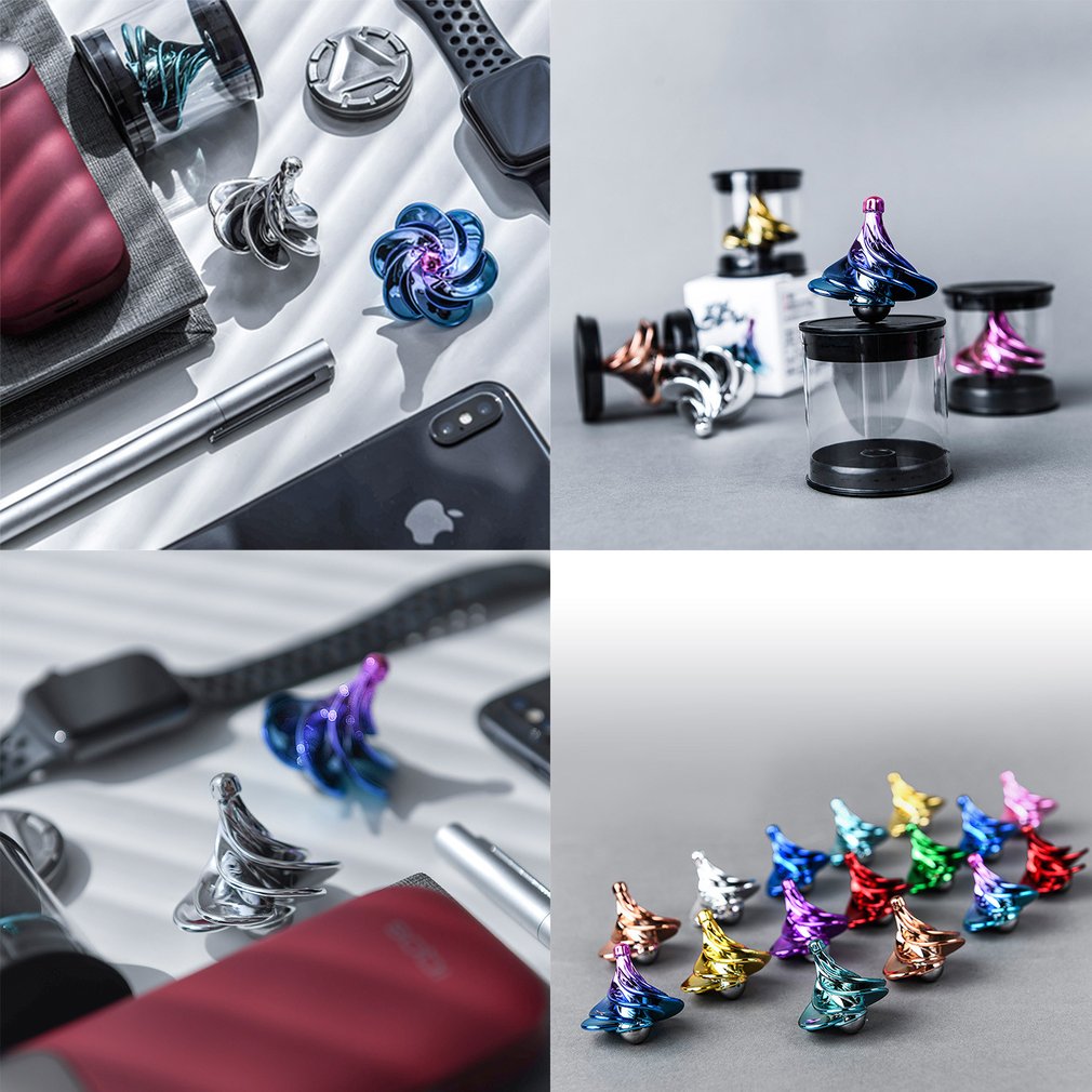 Air Aerodynamic Wind Gyroscope Blown Spin Silent Stress Relief Toys Office Set Decompression Toys WinSpin Wind Fidget Spinner