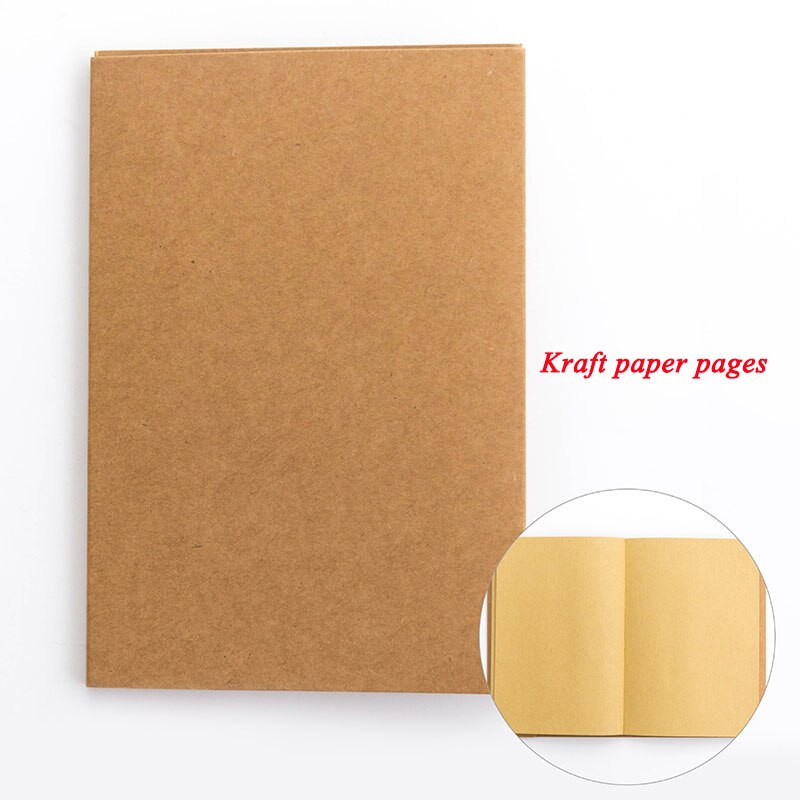 White/Kraft Paper Inner Page Notebook Art Students Sketch Book Office Memo Children Graffiti School Stationery