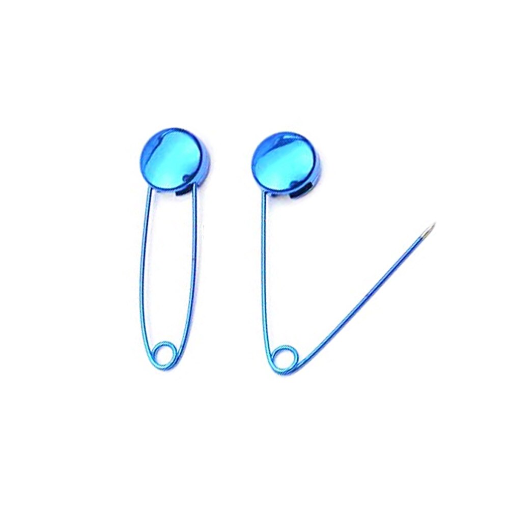 Mix 10pcs Safety Pin Stainless Steel Diaper Nappy Pins Safe Locking Baby Cloth Crafts Safety Pins with Storage Box Sewing Suppl