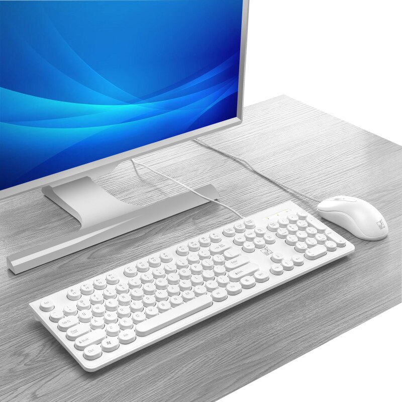 S500 wired keyboard wired mouse set 1600DPI mouse ergonomic gaming keyboard and mouse set for laptop desktop PC smart TVs etc