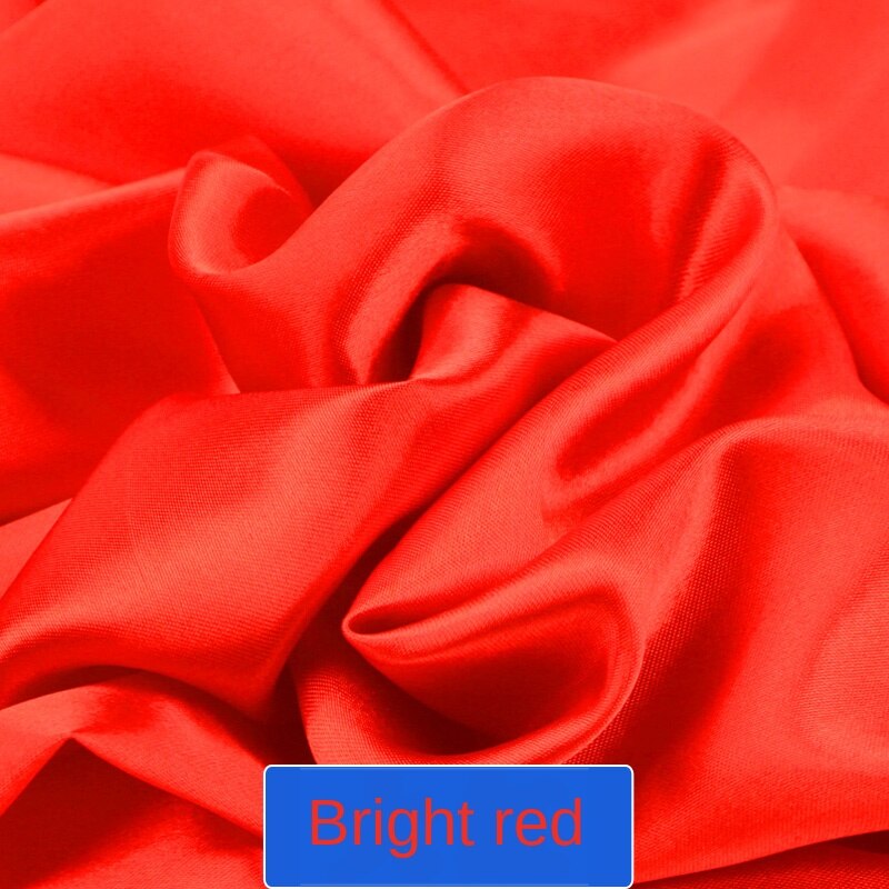 Zijde Satijn Stof Satijn Kleur Butyl Zijde Geschenkdoos Voering Lieb Handgemaakte Diy Tafelkleed Gordijn Decoratie 100X150Cm haar Wrap: red