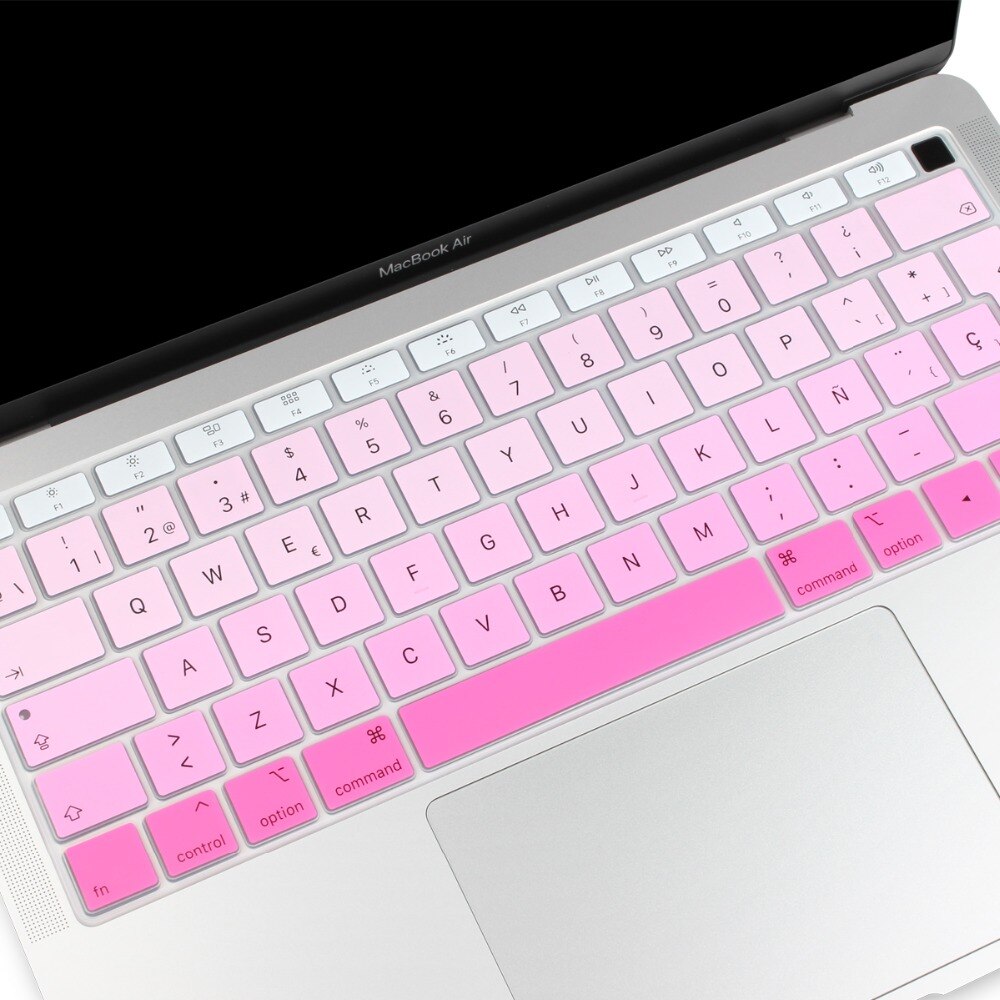 Euro Spanisch tastatur Abdeckung für Macbook Luft 13 & berühren Ich würde Staub nachweisen Schutz Schrittweise Ändern Farben Mac buch 13.3 "A1932