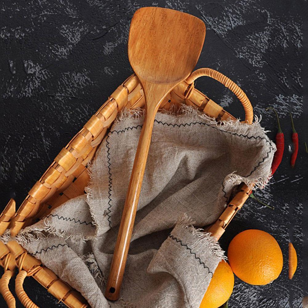 Speciale Houten Schop Voor Japanse Non-stick Pan Zonder Verf Voor Huishoudelijke Keuken Koken Verdikte Handvat Schop