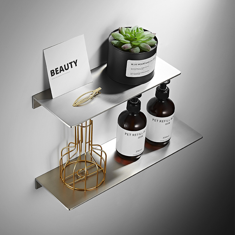 Estante de baño negro/cromo, estantes esquineros gruesos de acero inoxidable, toallero, soporte para champú, estante de almacenamiento de cocina de 60 /70 /80cm