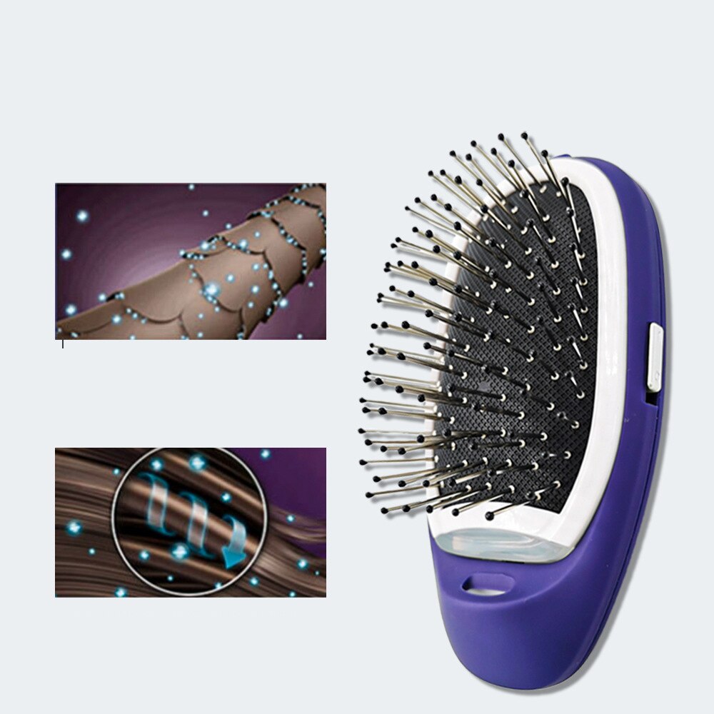 Brosse magique ionique électrique pour Massage du cuir chevelu, peigne antistatique, lisse, Portable, Ion négatif, pour coiffer les cheveux
