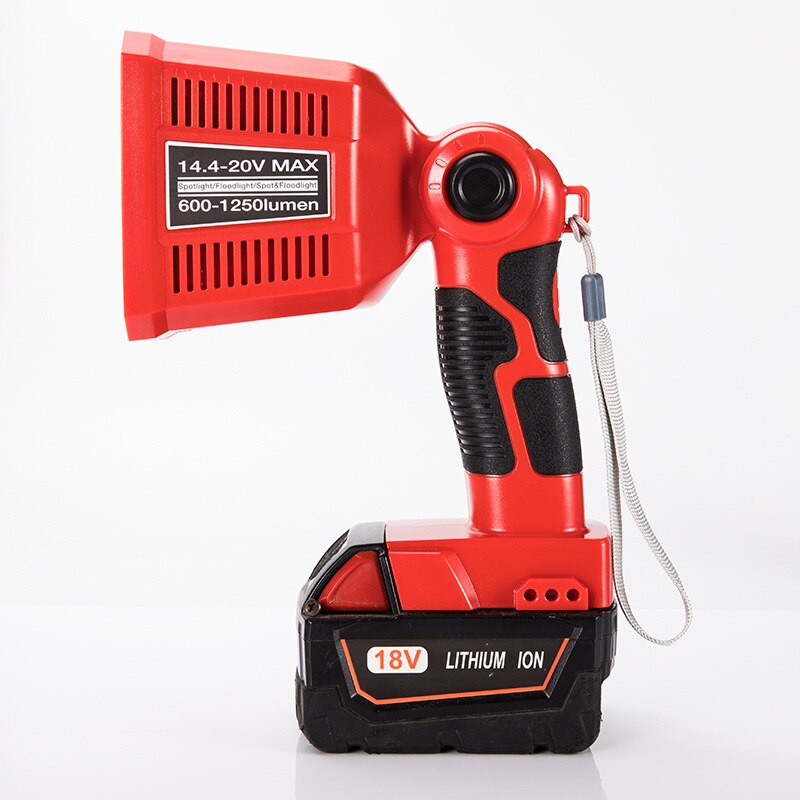 Lampe de travail LED Portable 18w pour Milwaukee M18, avec batterie Li-Ion 18V, éclairage extérieur USB (sans batterie),