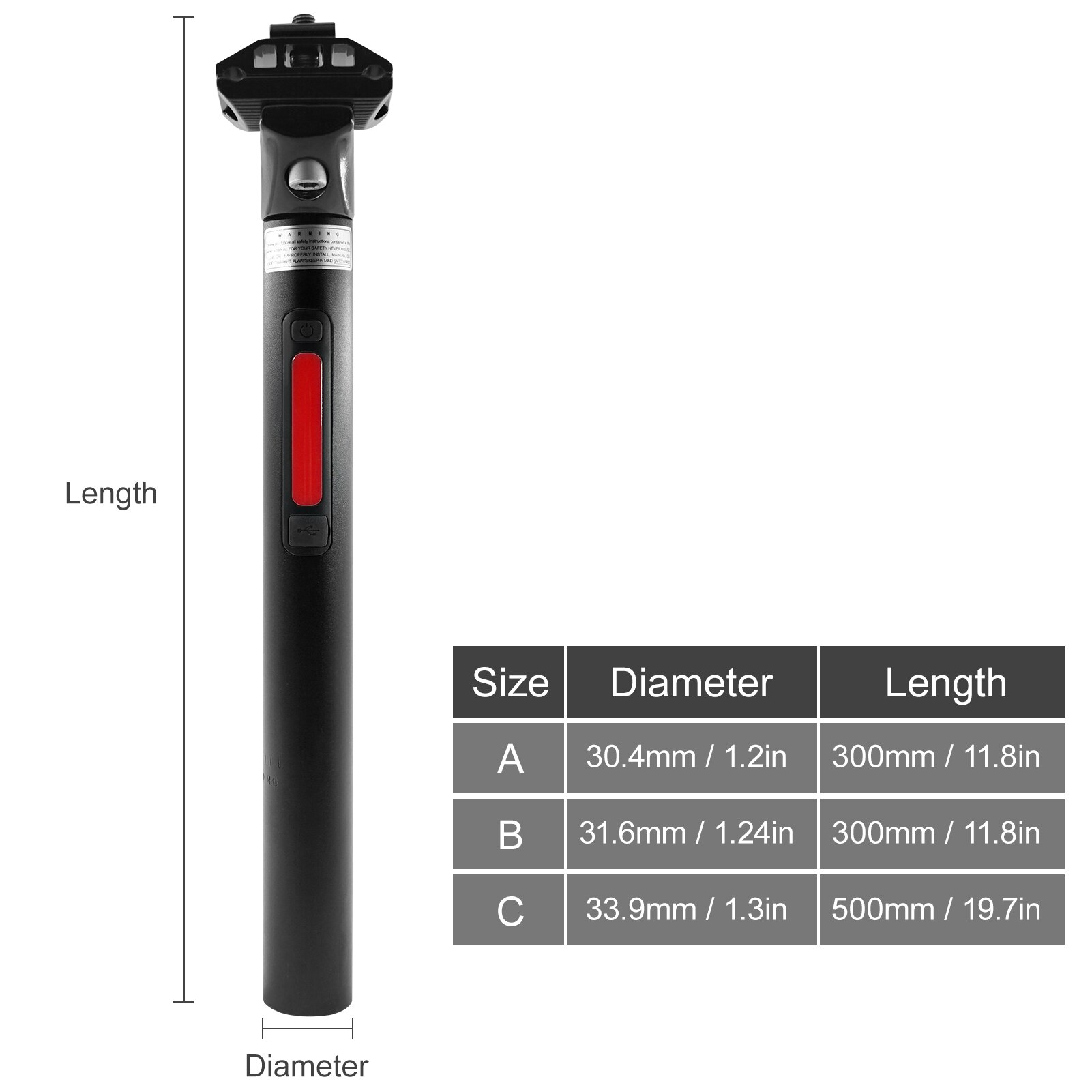 Fietszadelpen slimme fietszadelpen met remlicht oplaadbare fietszadelpen ingebouwd remlicht voor veilig rijden