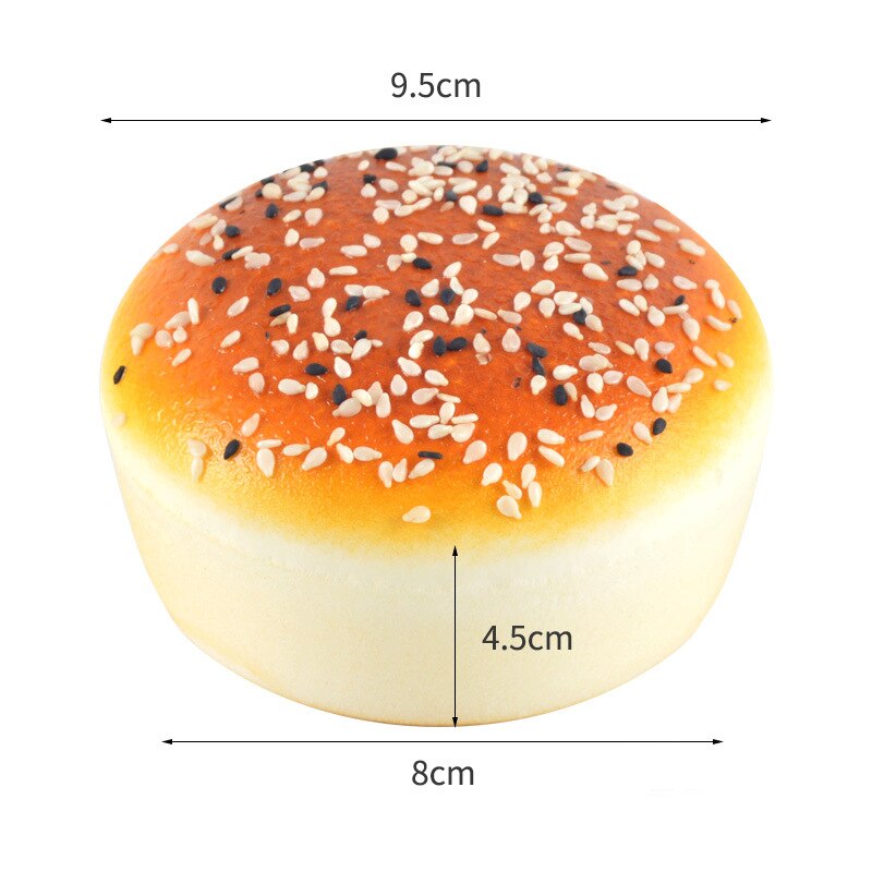 Simulation de pain de sésame 10cm, jouet artificiel à rebond lent, hamburger, nourriture, jouets pour enfants, accessoires photo