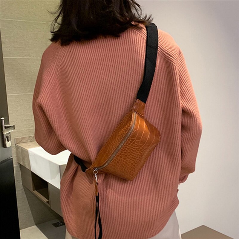 LKEEP Women bag crocodile multicolor messenger chest bag clutch female Pu leather handbag cross body bag