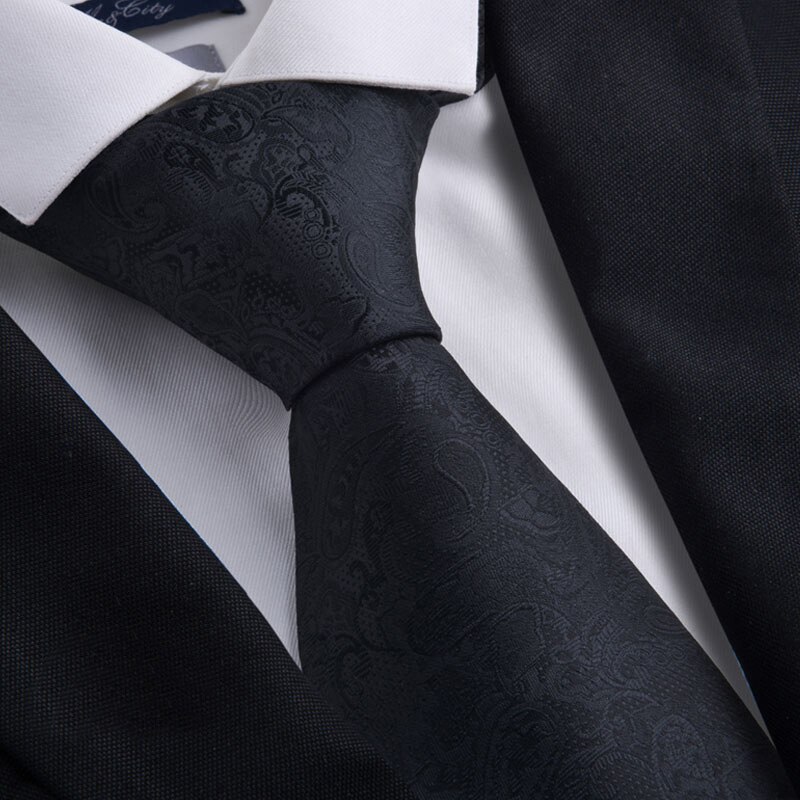 Corbata clásica de 8 cm para hombre a rayas para ceremonia de boda y cita, corbatas formales de de seda sintética con caja de: Color 7