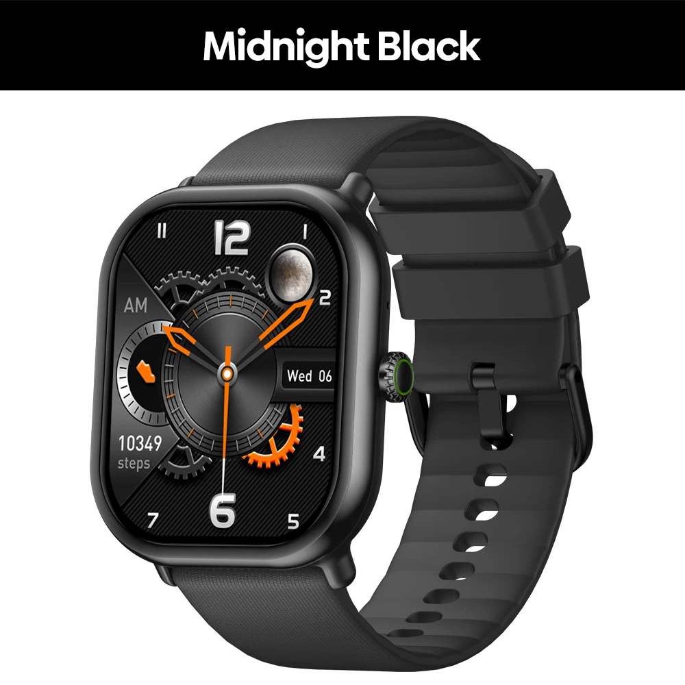 Zeblaze-Montre intelligente GTS 3 Pro, Ultra-grand écran HD AMOLED, Appel vocal HiFi, Suivi de la santé et de la condition physique, Smartwatch,: Black