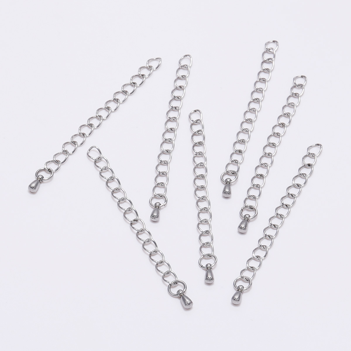 10 Teile/los 50/70mm Edelstahl Erweiterte Verlängerung Ketten Schwanz Verlängerung Kette für DIY Armbinde Schmuck Machen Zubehör