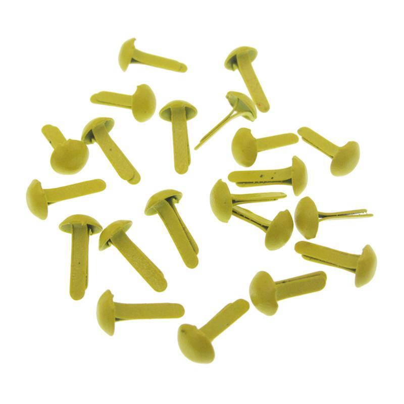 100Pcs Mini Brads Diverse Kleuren Ronde Brad Pastel Brads Voor Scrapbooking Ambachten Maken Stempelen En Diy-8x2 0mm/5.5x11mm