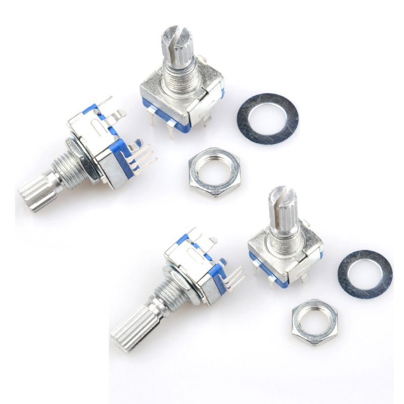 5pcs/set 15/20mm Digital Potentiometer Plum Handle EC11 Rotary Encoder Coding Switch with 5 Pin for DVD Player Monitor