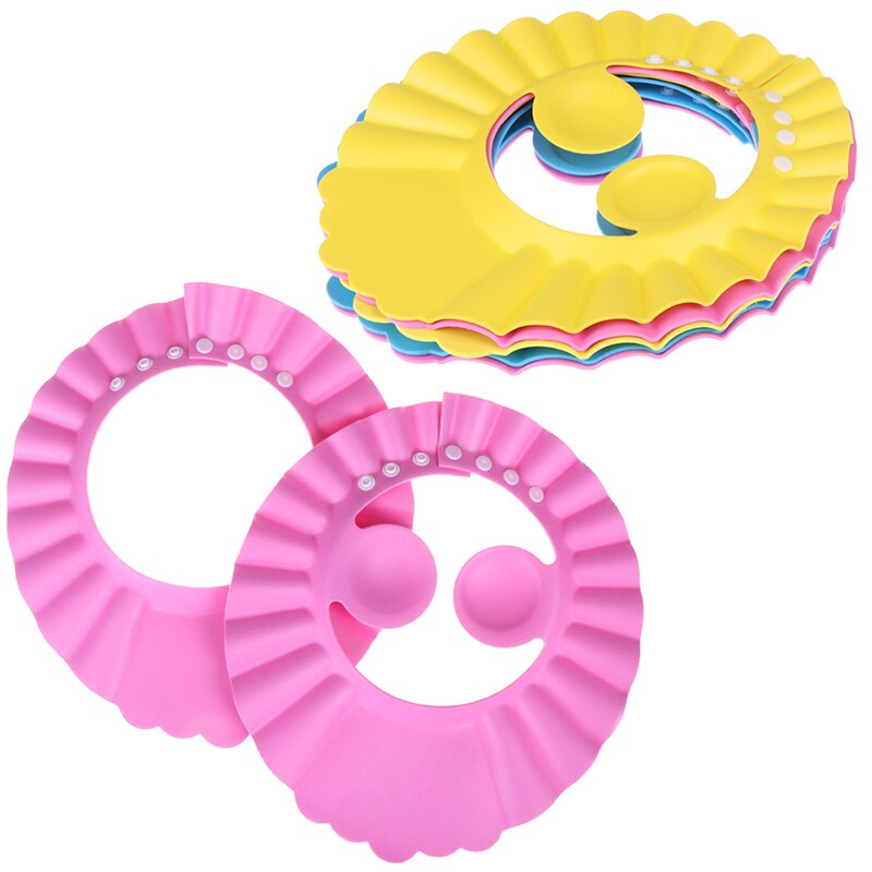 Gorro de baño de bebé duradero con visera ajustable para ducha de bebé protector de ojos a prueba de agua Escudo de lavado de cabello para niños