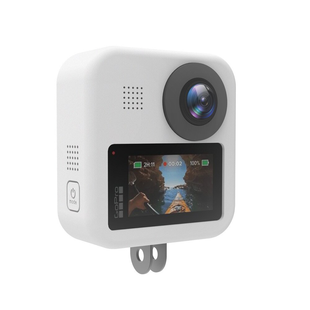 For gopro max tilbehør beskyttende silikonetui myk gummi silikagel + objektivdekselbeskytterhus for go pro 360 kamera