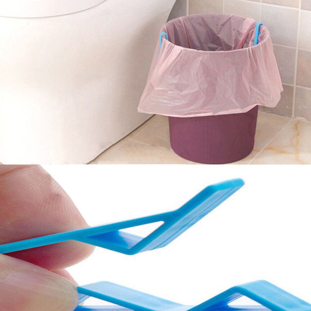 2PCS Trash Garbage Bag Fixed Clip Waste Basket Rubbish Bin Garbage Can Clamp Holder For kitchen Useful accessories Tools #25