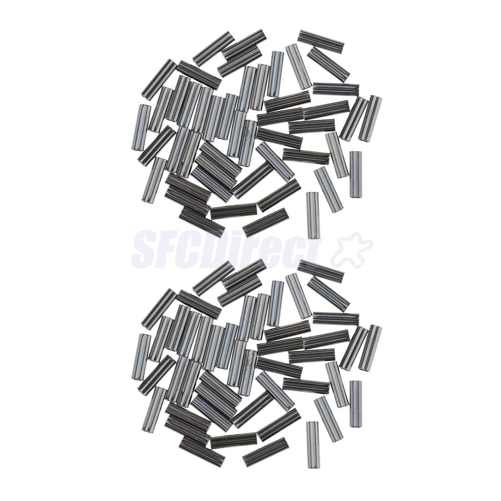 100 st/lot fat krymphylsor koppar dubbelrör havsfisketrådshylsa fiskelinsrör innerdiameter 0.8mm