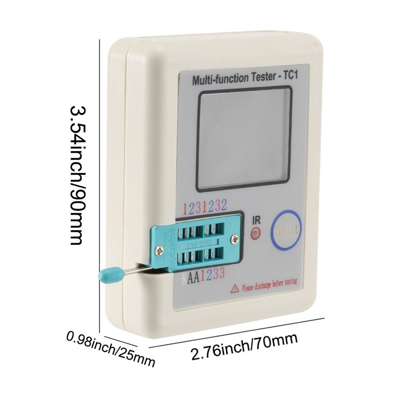 Pocketable Multifunction Transistor Tester LCR - TC1 Full Color Graphics Display --M25