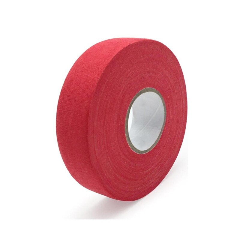 1Pc 2.5cm x 25m di Stoffa Nastro hockey hockey Su Nastro del Bastone hockey Su Ghiaccio Equipaggiamento Protettivo spunto non-antiscivolo Nastro: Rosso