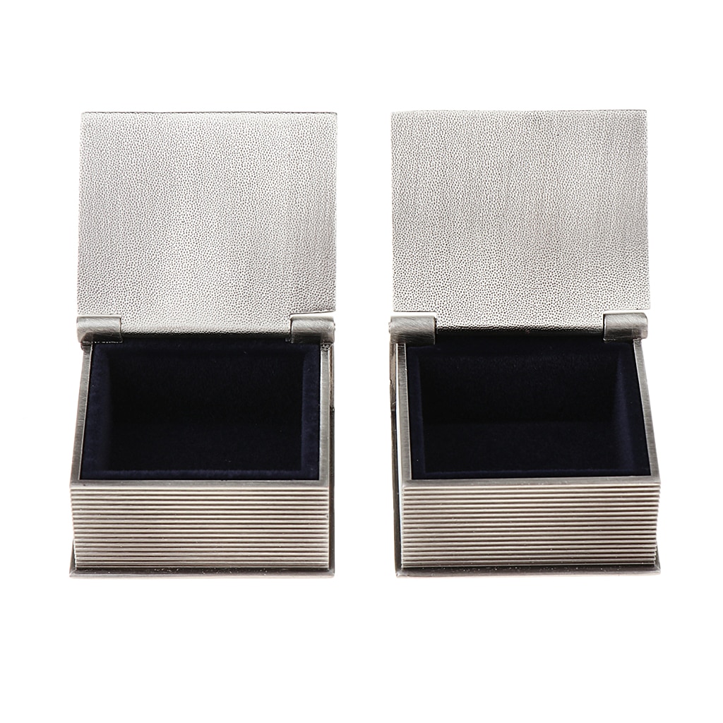 Silver Plated Dictionary Book Shape Baby First Tooth/First Curl Box Set