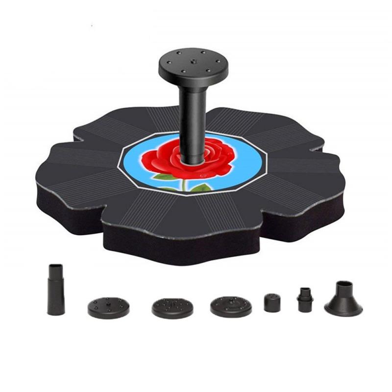 1Pcs Zonne-energie Drijvende Pomp Water Zonne-fontein Vogelbad Thuis Zwembad Tuin Rose Pic. Tuin Accessoires: blue