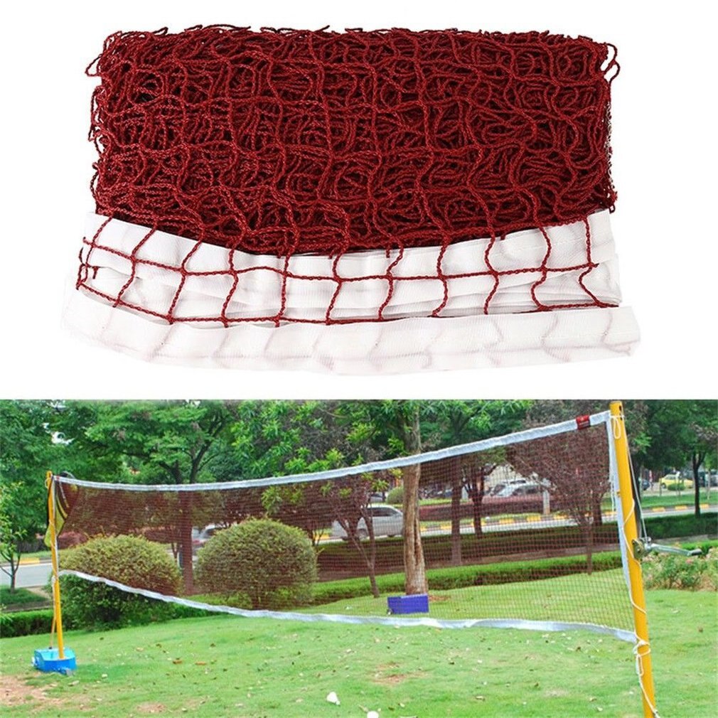 1 stück tragbares outdoor-sportgerät badminton tennis volleyballnetz für strand garten indoor outdoor spiele rot