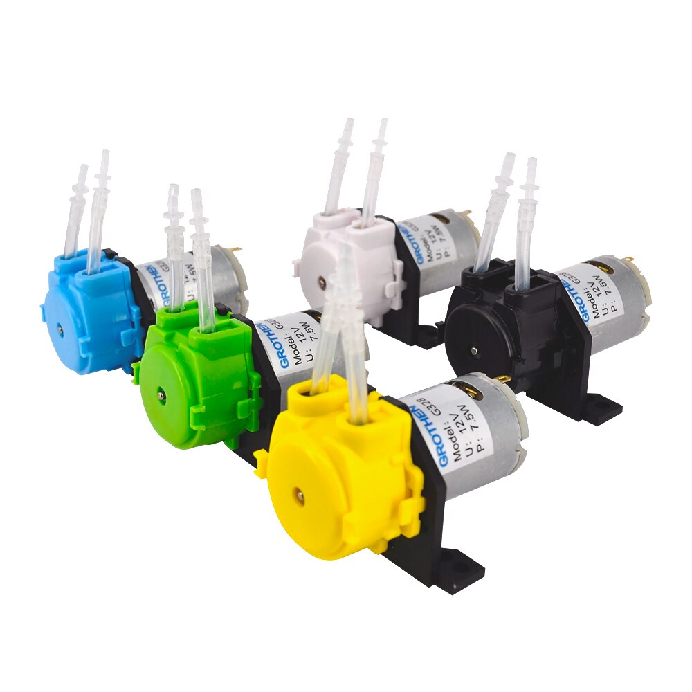 12V 24V DC Peristaltic Liquid Dosing Pump Hose Pump Dosing Head Automatic Doser Pump Connector for Aquarium Lab Analytical Water