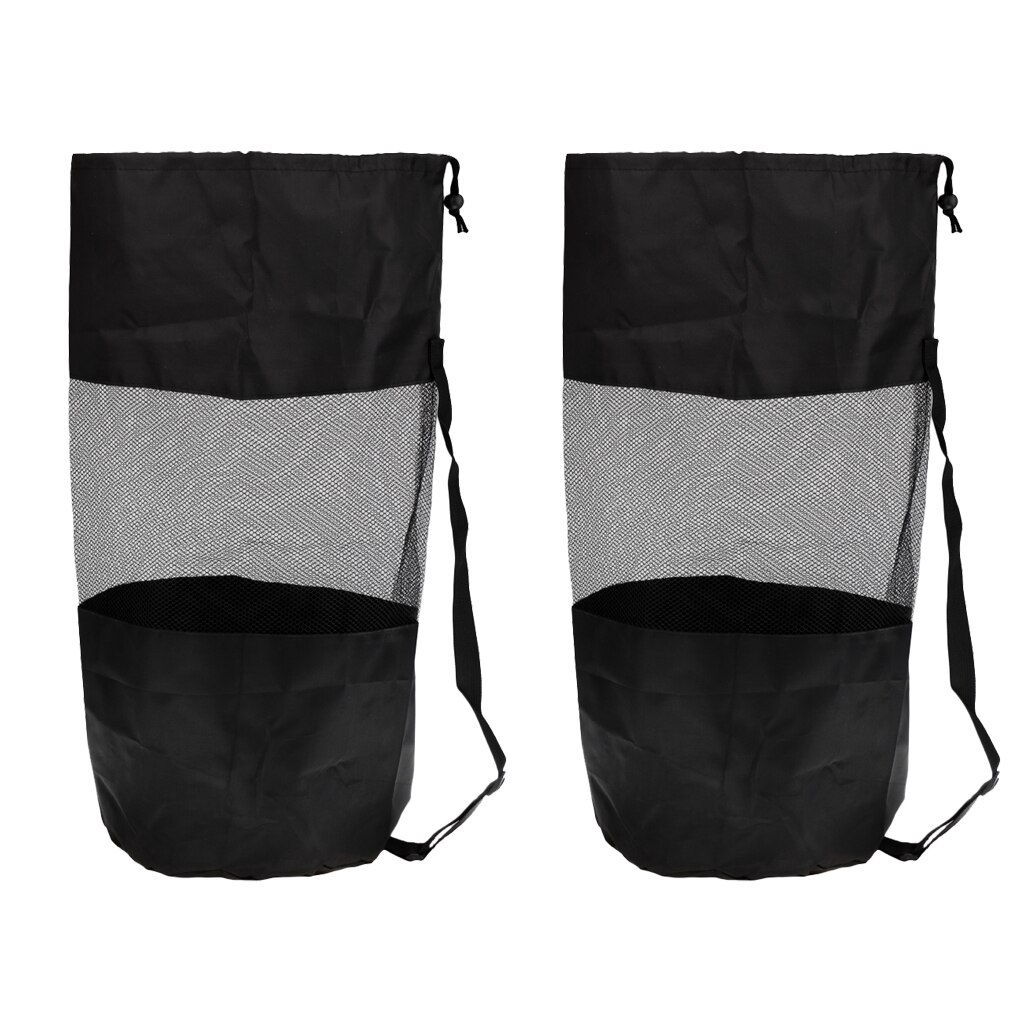 2Pcs Scuba Dive Gear Diving Snorkeling Mesh Sling Travel Drawsting Mesh Bag