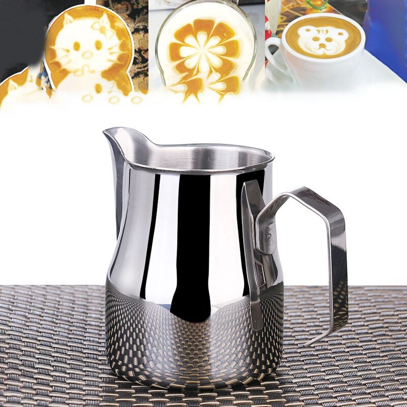 Melkschuimkan, stoomkan met decoratiepen, melkkoffie, cappuccino kannen, kannen,  (1 , set van 550ml)