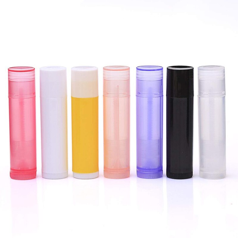 Tubos de bálsamo labial vacíos a granel, 5g, 5ml, con fondo giratorio, envase de bálsamo labial transparente rellenable para maquillaje cosmético DIY, 10 Uds.